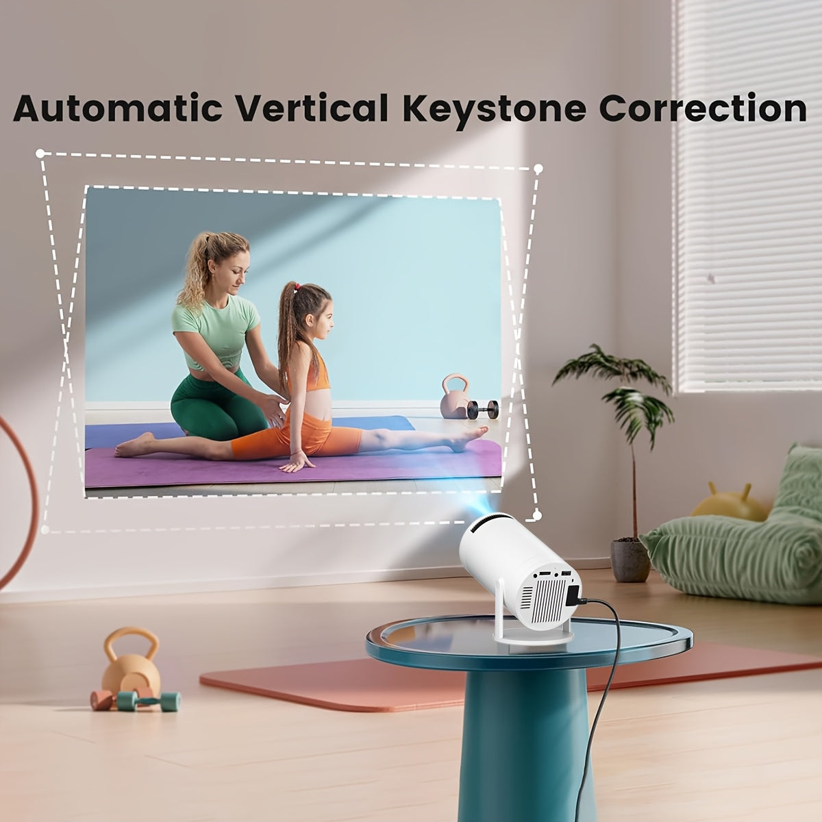 Mini Projector Supports 4K Video Wireless Portable Screen for Smartphones