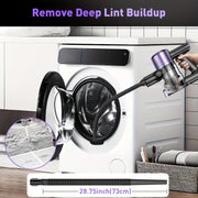 Purple Stick Vacuum Cleaner with LED Display Lithium Battery Wireless Connectivity Dusting Brush and Accessory Kit