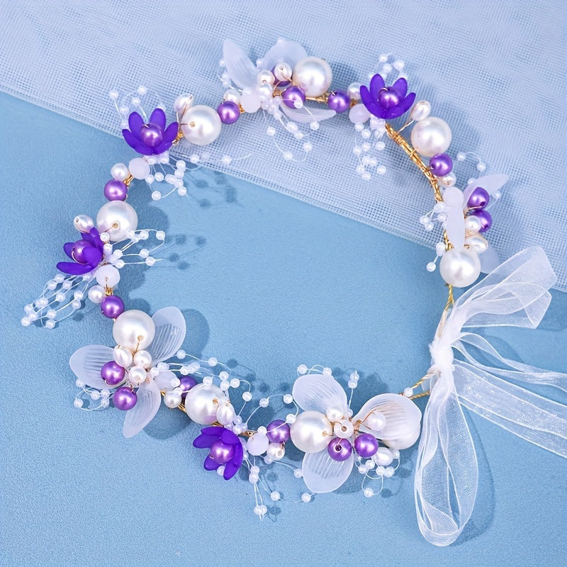 Women’s Angel-Inspired Headband with Faux Pearls for Daily Wear and Parties