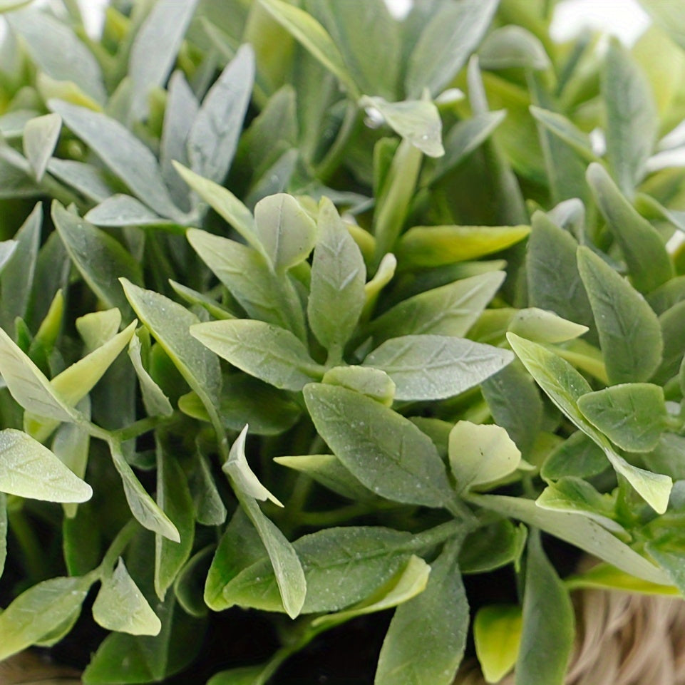 Artificial Eucalyptus Potted Plant in Woven Basket Indoor Outdoor Decor