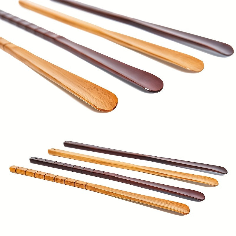 Extra Long Wooden Shoe Horn for Elderly and Pregnant Women Non-Slip Grip
