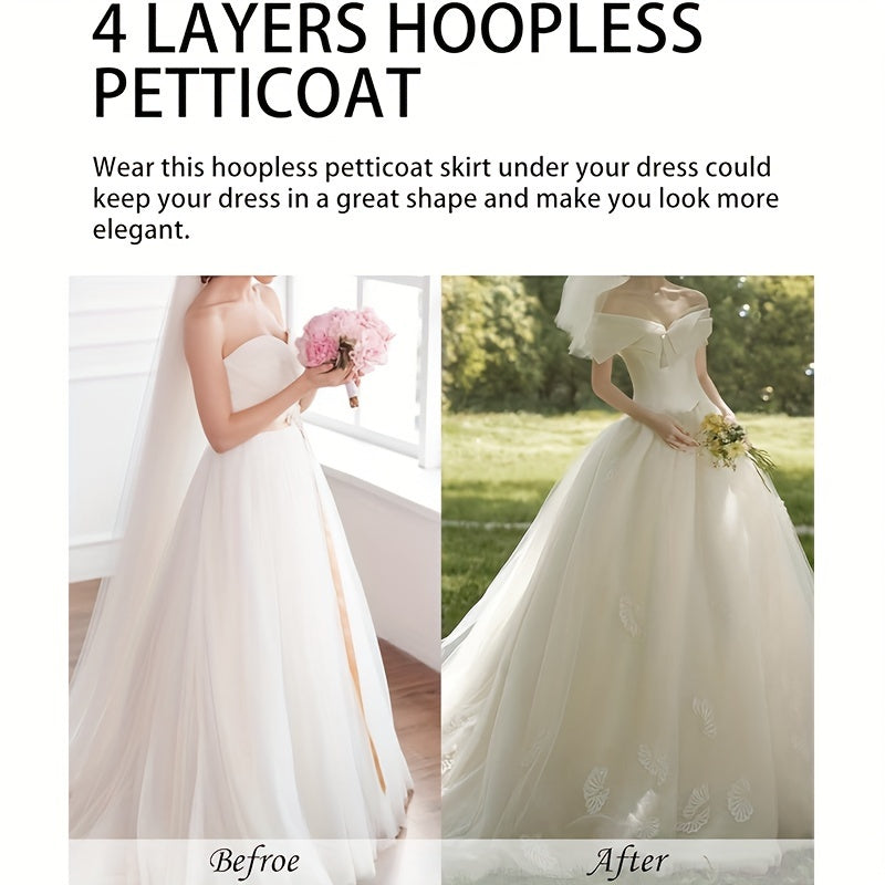 Black A-Line Petticoat Floor-Length Skirt for Weddings Parties Halloween Costumes