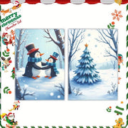 2 dona 18 x 26 dyuymli oshxona sochiq/chaqaloq sochiq to'plami, Rojdestvo va qish bezatish uchun mukammal. Yumshoq qor to'plari bezaklari bilan jozibador "Merry Christmas" dizayni. Sovg'a berish yoki oshxona dekoriga bayramona tuyg'u qo'shish uchun ideal.