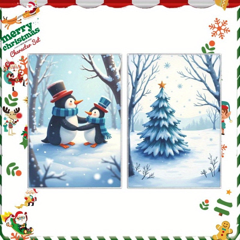 2 dona 18 x 26 dyuymli oshxona sochiq/chaqaloq sochiq to'plami, Rojdestvo va qish bezatish uchun mukammal. Yumshoq qor to'plari bezaklari bilan jozibador "Merry Christmas" dizayni. Sovg'a berish yoki oshxona dekoriga bayramona tuyg'u qo'shish uchun ideal.