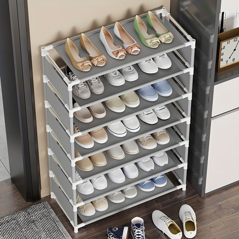 Non-Woven Shoe Rack with Dust-Proof Cover for Home Bedroom Dormitory Storage
