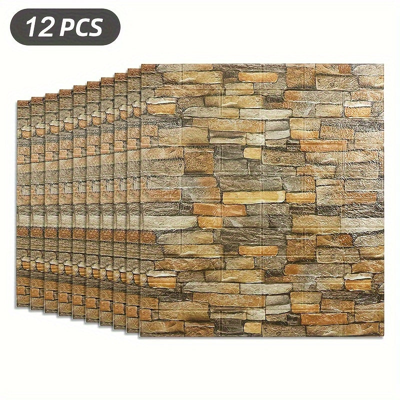 Self-Adhesive Foam Wall Panels Marble Pattern Waterproof Mold-Resistant Reusable for Living Room Bedroom Kitchen