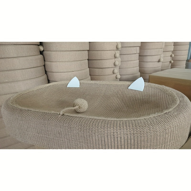 Large 60cm Sisal Cat Scratching Board with Oval Design and Bed