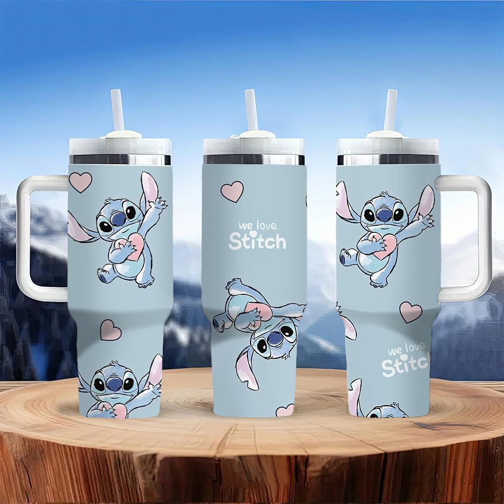 Vaso aislado de 40 oz con tapa a prueba de fugas y pajilla para bebidas calientes y frías