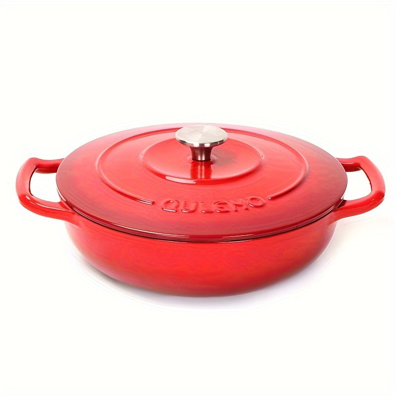 Enamel Cast Iron Cookware Pot 111oz Multi-Purpose Induction Ceramic Electric Gas