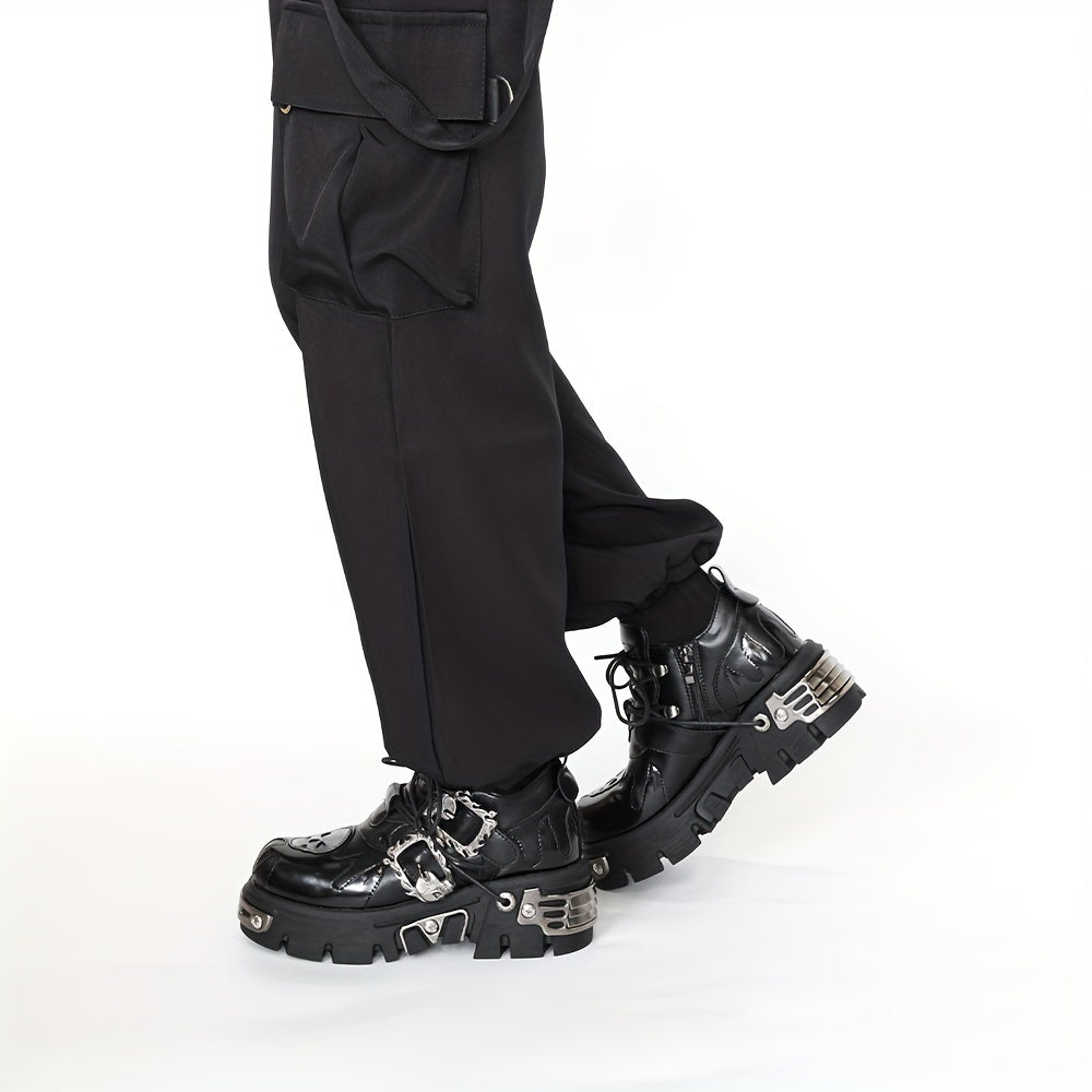 Women's Platform Ankle Boots Soft Sole Lace-Up Goth Punk Shoes