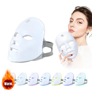 LED Facial Mask with 7 Colors, USB Rechargeable, Detachable Strap, Low Voltage