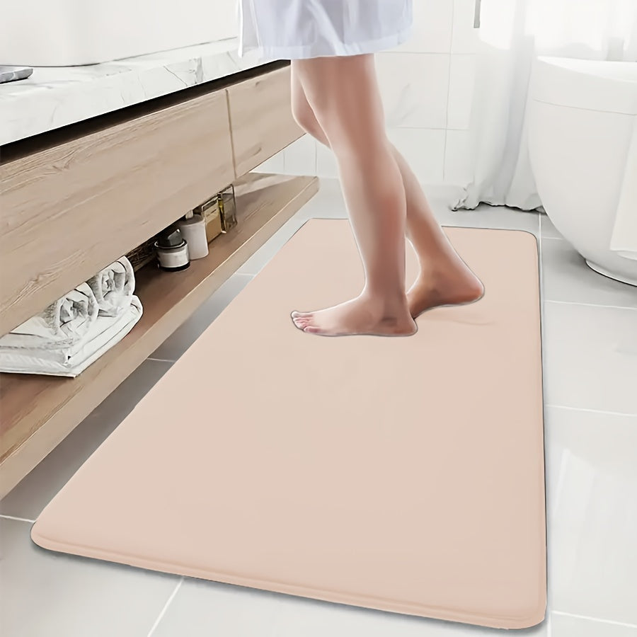 Alfombra de baño de esponja de alta densidad 39.88x59.94cm Antideslizante Suave Blanca Absorbente