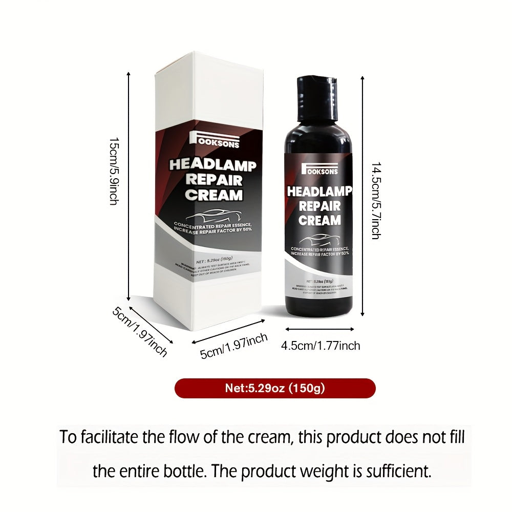 Car Headlight Restoration Kit 5.29oz Crystal Clear Coating Scratch Repair