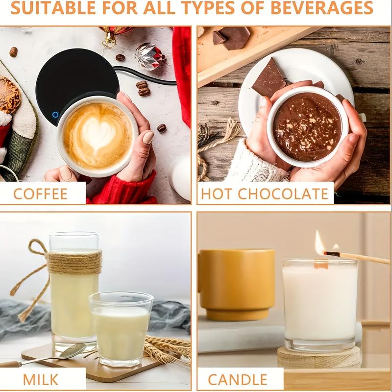 Electric Coaster 4-Inch USB Powered Keeps Coffee at 55°C Aluminum Alloy