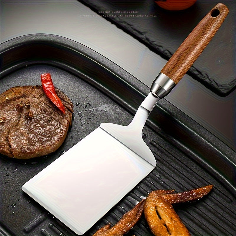 Stainless Steel Kitchen Utensil Set with Spatula, Pancake Scraper, Steak Knife