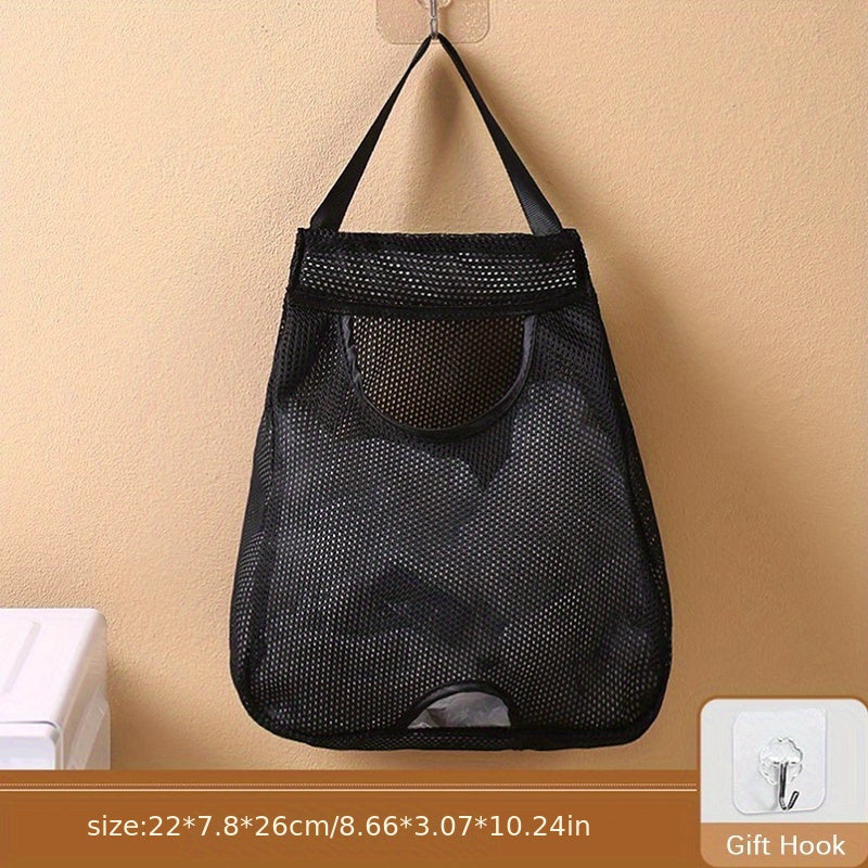 Qopqoq bilan yopishtiriladigan plastik sumka tutgichi va tarmoq saqlash tashkilotchisi oshxona va hammom uchun