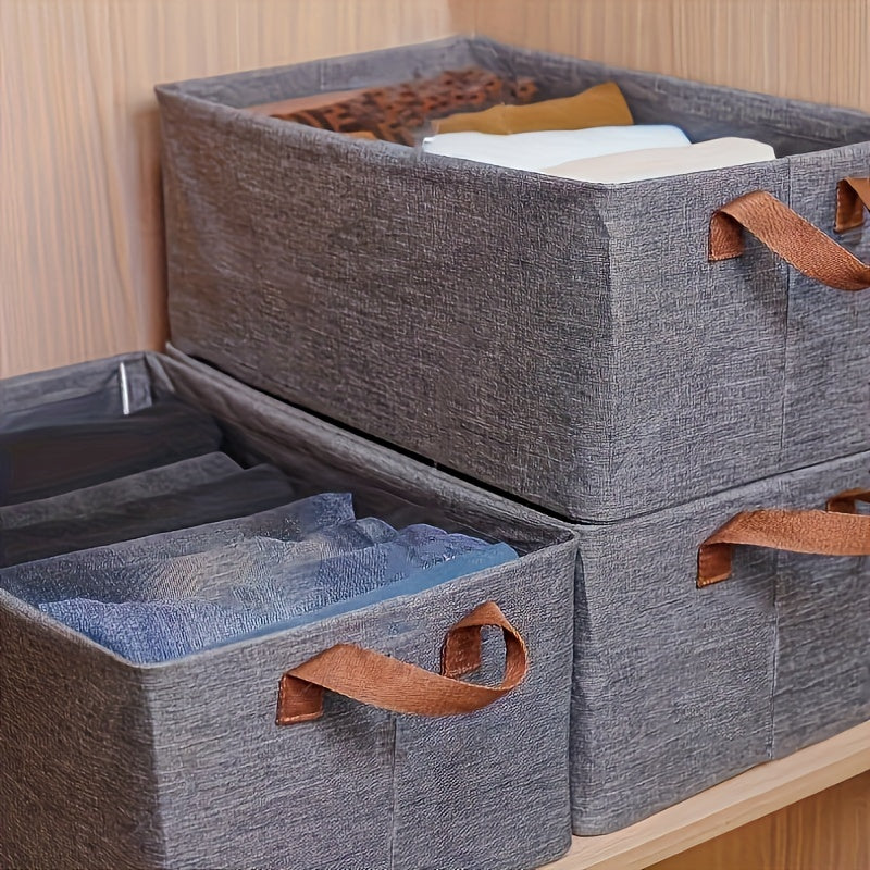 Fabric Storage Box with Steel Frame and Polyester Drawer Organizer for Clothes and Pants