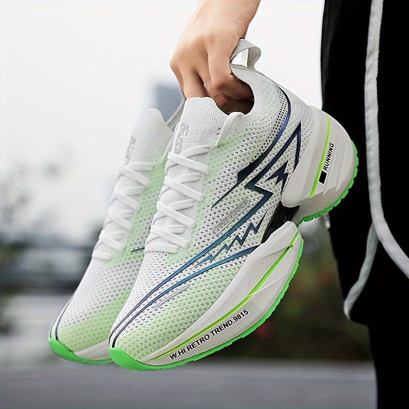 Мужские всесезонные дышащие сетчатые кроссовки для бега с подошвой из EVA и геометрическим узором