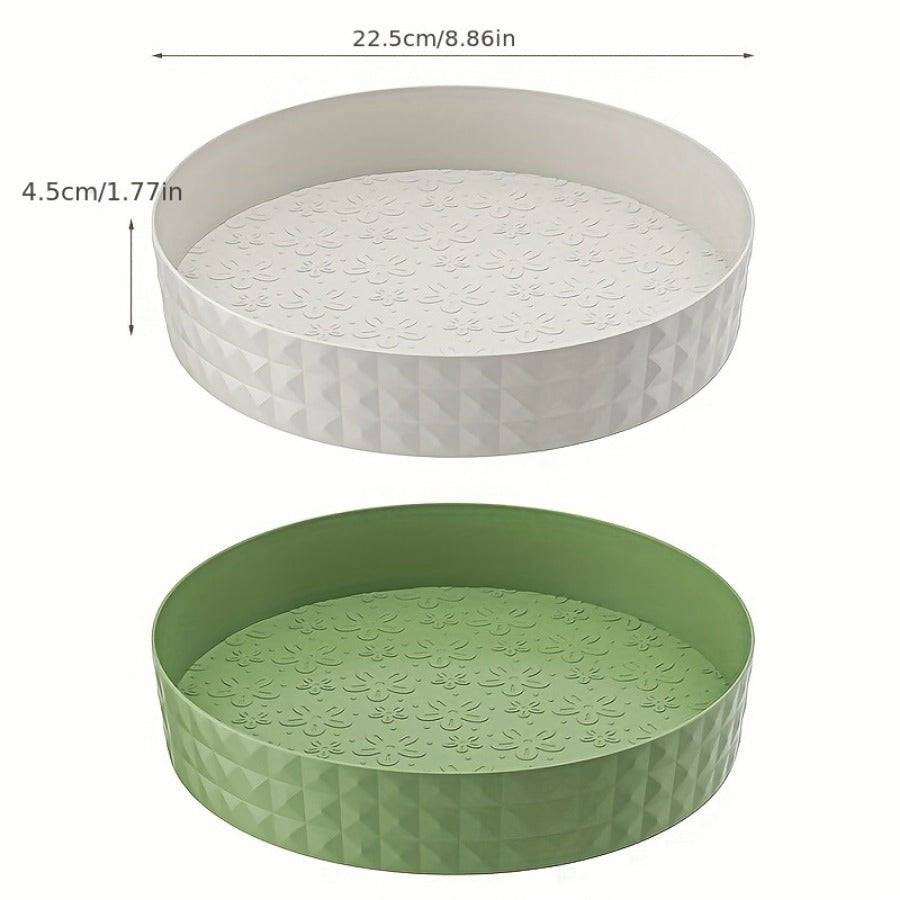 Aylanuvchi plastmassa oshxona saqlash qismi burchak polka, ziravorlar va yog'lar uchun