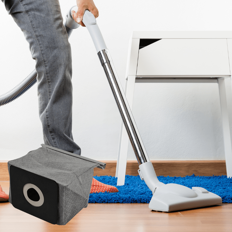 Bolsa de polvo para aspiradora reutilizable y lavable, malla gris, para dormitorio, cocina, coche y uso exterior