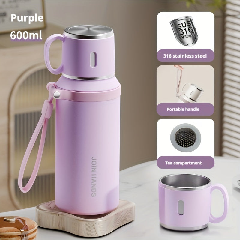 Stainless Steel Water Bottle with Tea Infuser Leak-Proof Vacuum Insulated Reusable