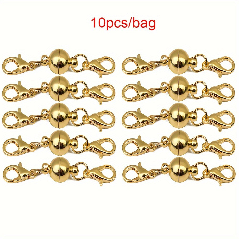 Juego de 10 broches y conectores redondos para joyería para collares y pulseras