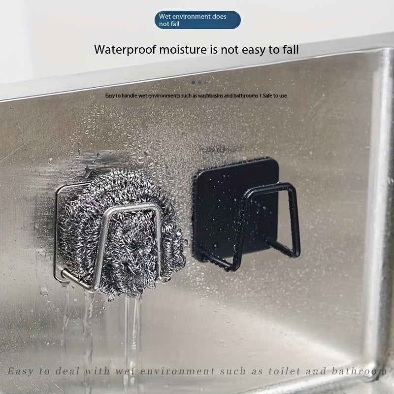 304 Stainless Steel Sponge Shelf for Kitchen Sink Non-Perforated Organizer