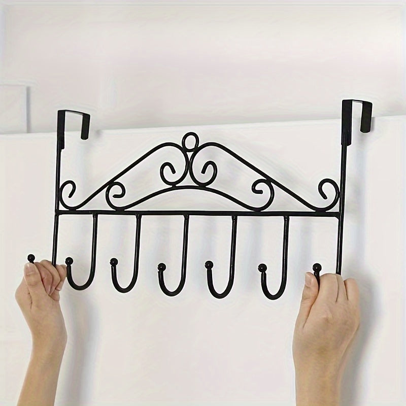Contemporary Over-the-Door Hooks for Easy Home Organization No-Drill Mount