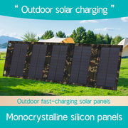 35W Portable Foldable Solar Charger Panel with USB Output for Travel Camping