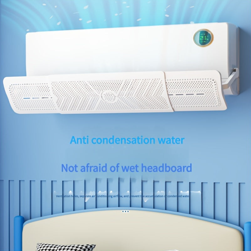 2025 Wind Deflector for Air Conditioners No-Drill Side Hanging Durable Plastic
