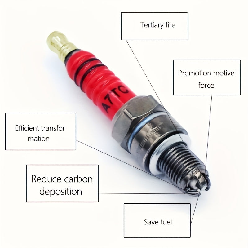 Spark Plug For ATV Dirt Bike 50cc 70cc 110cc 125cc Three-Electrode