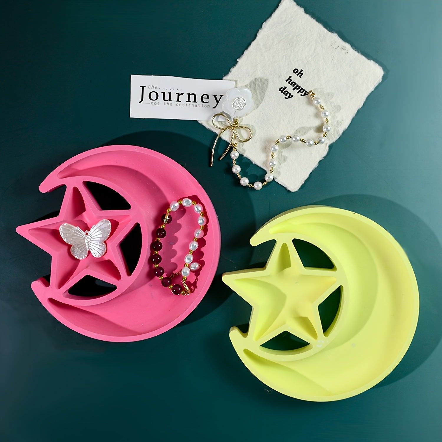Silicone Resin Molds Star and Moon Shapes for DIY Crafts Jewelry Display and Home Decor