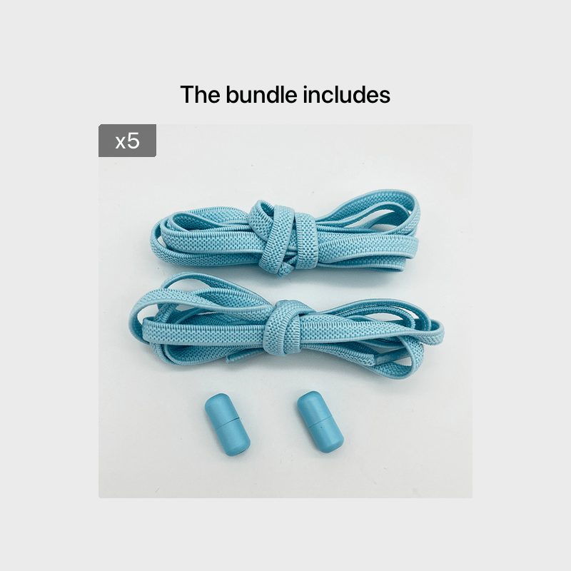 Elastic No-Tie Shoelaces for Sneakers Lightweight Mesh Lace-Up Shoes in Multiple Colors