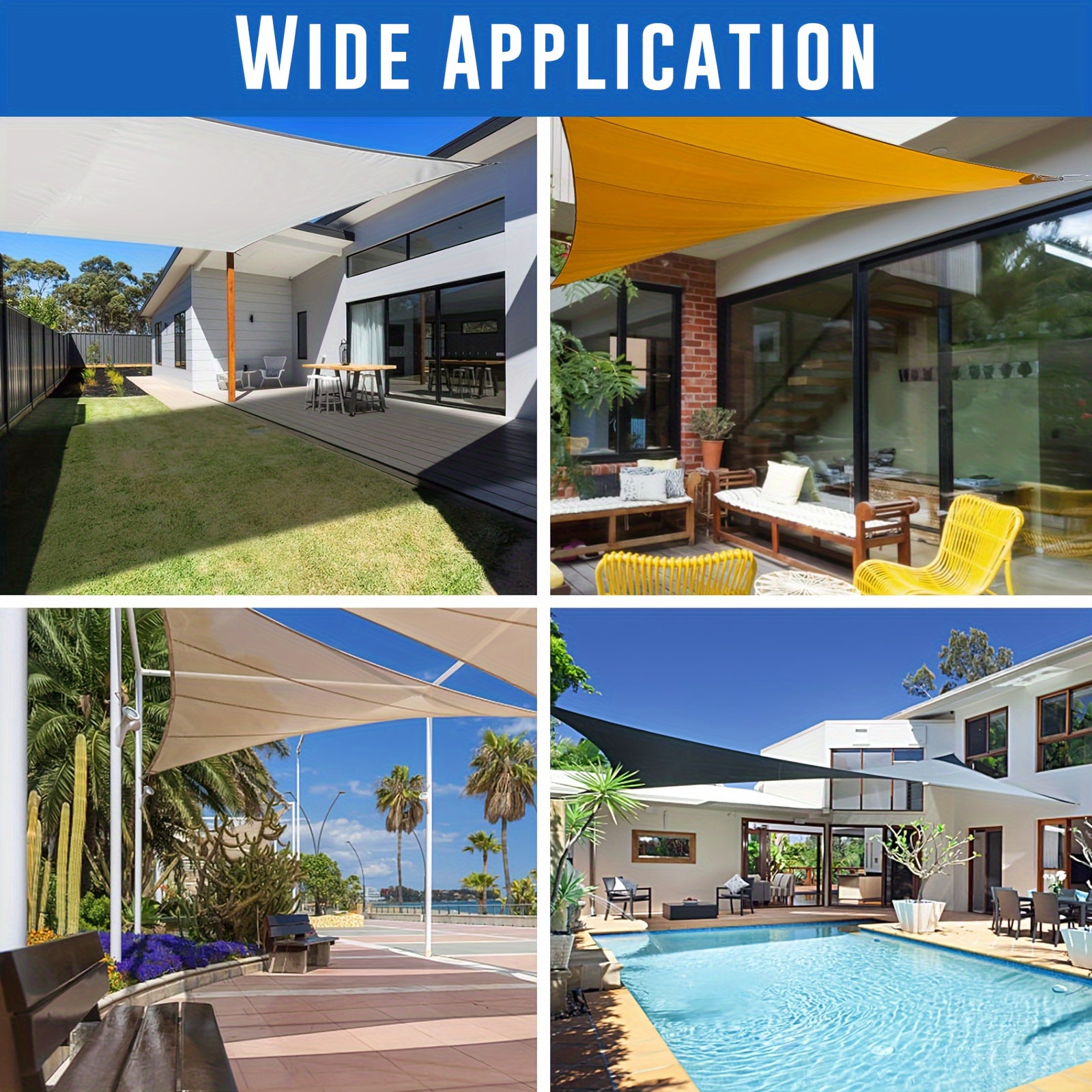 Kit de hardware de acero inoxidable de alta resistencia para la fijación de toldos en jardines