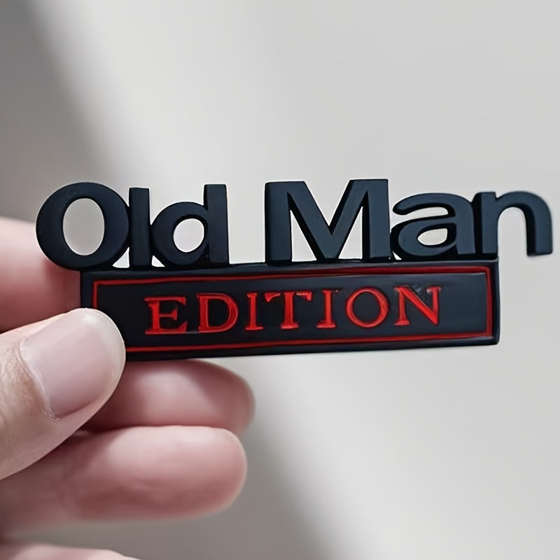 Old Man Edition 3D Emblem Stickers 2pcs Car Truck SUV Motorcycle Decals
