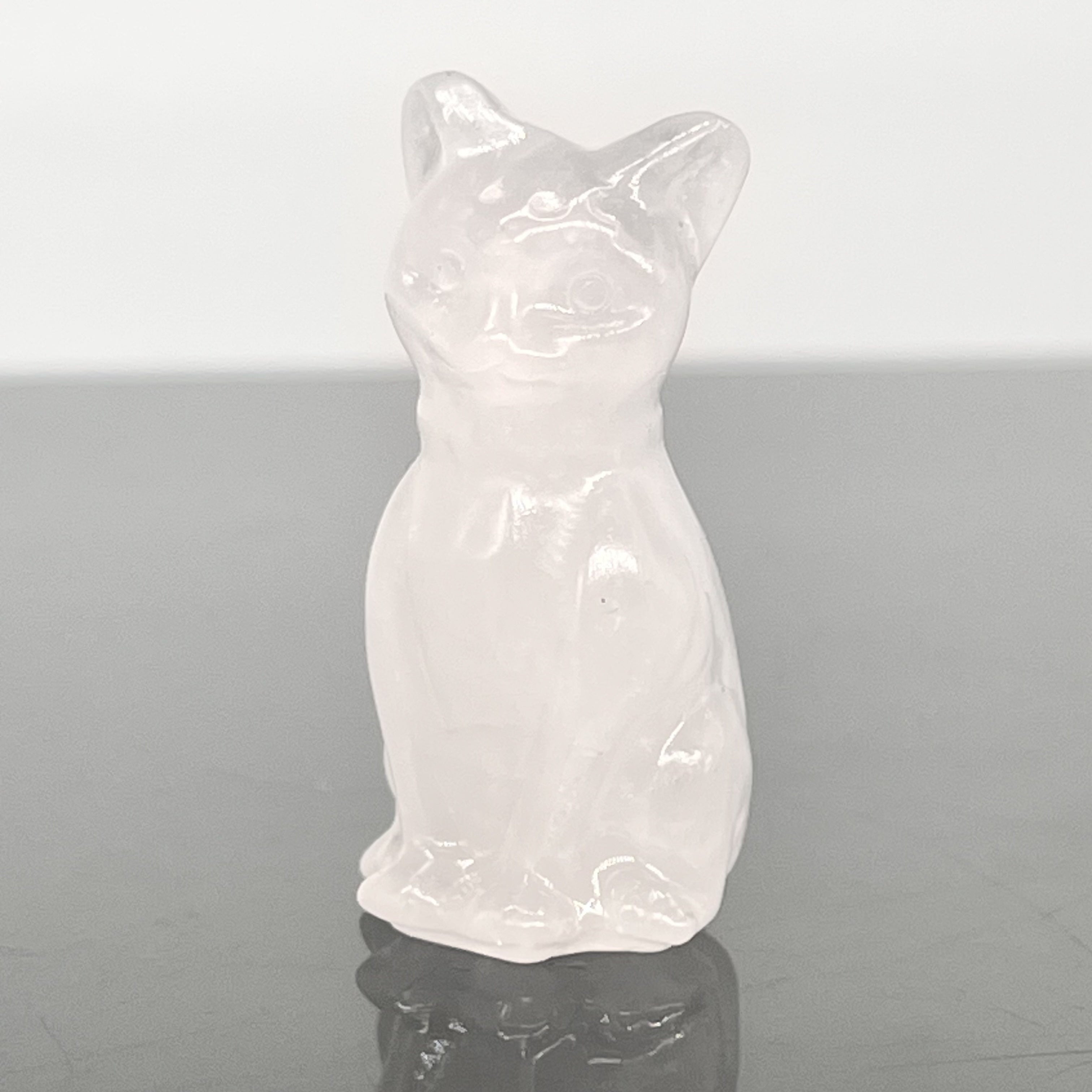 Натуральная кристальная резьба кота для домашнего декора, очаровательный стильный орнамент