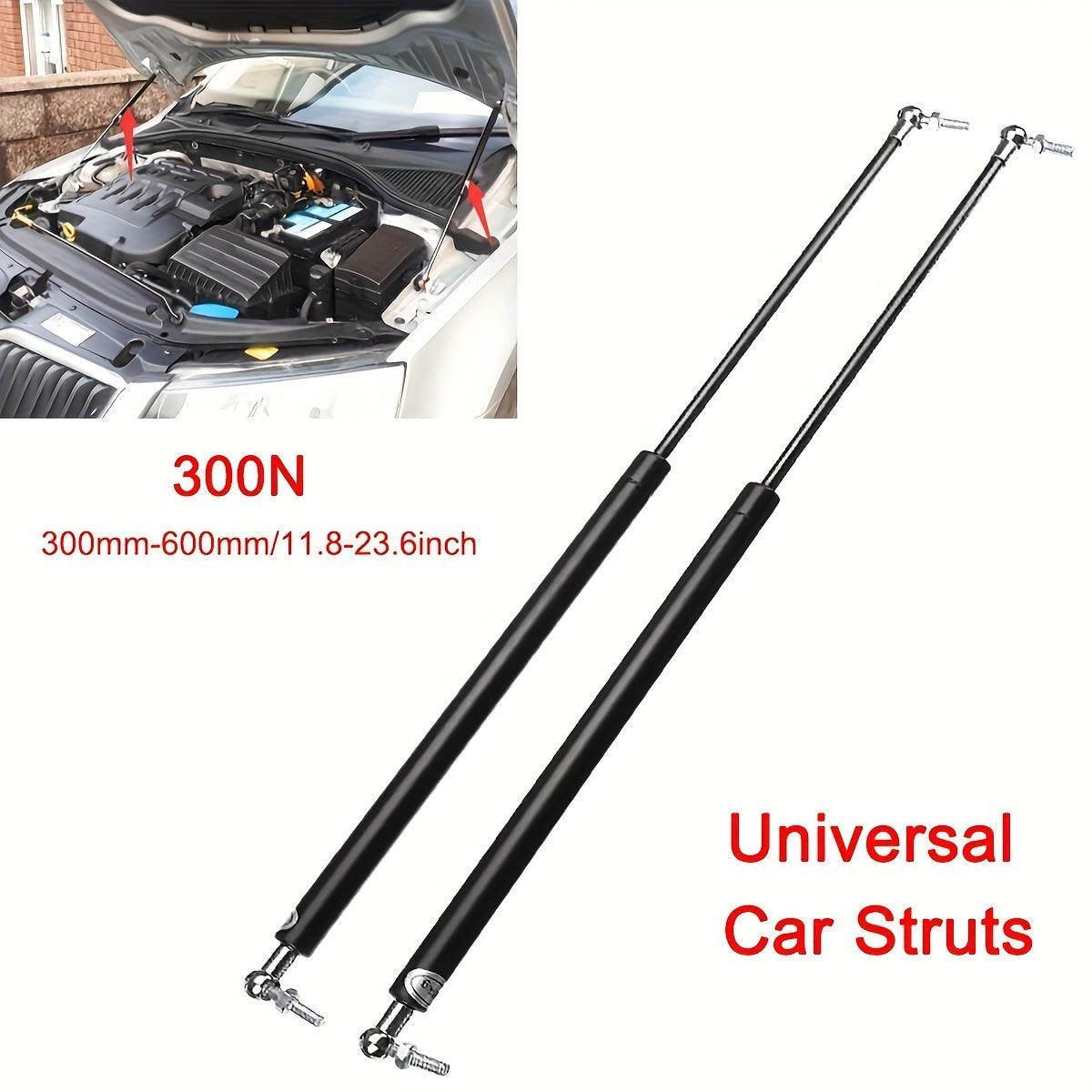 Universal 2pcs Gas Struts Car Trunk Tailgate Boot Hood Shock Supports