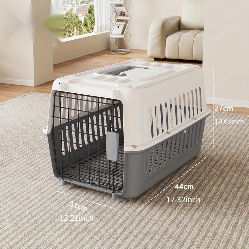 Portable Pet Air Travel Carrier for Cats and Dogs Lightweight PP Material