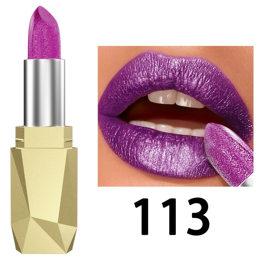 Pintalabios perlescente para mujer, de alta pigmentación, no se desvanece, con gloss hidratante