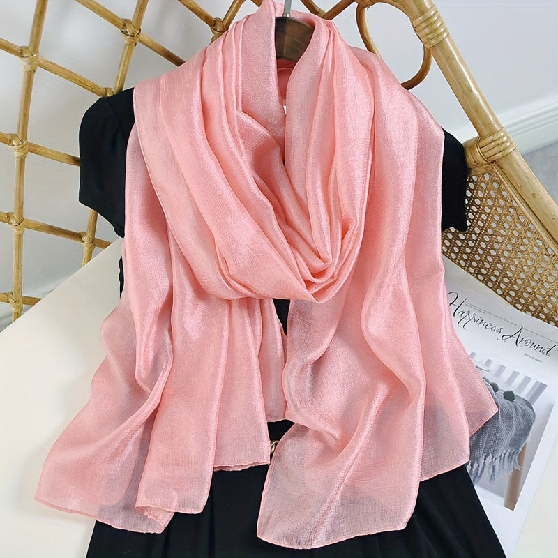 Yorug' Chiffon sharf quyoshdan himoya qiluvchi shalv plyajda tashqi faoliyatlar uchun polyester 70g/m²