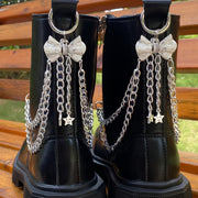 Women's Sneakers With Detachable Golden Butterfly Toggle Chain