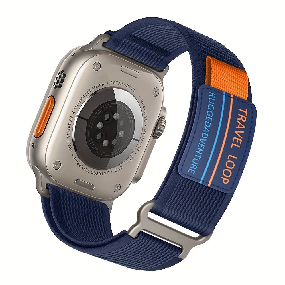 Elastic Nylon Adjustable Sport Watch Band for Apple Watch Ultra 2 Braided Solo Loop