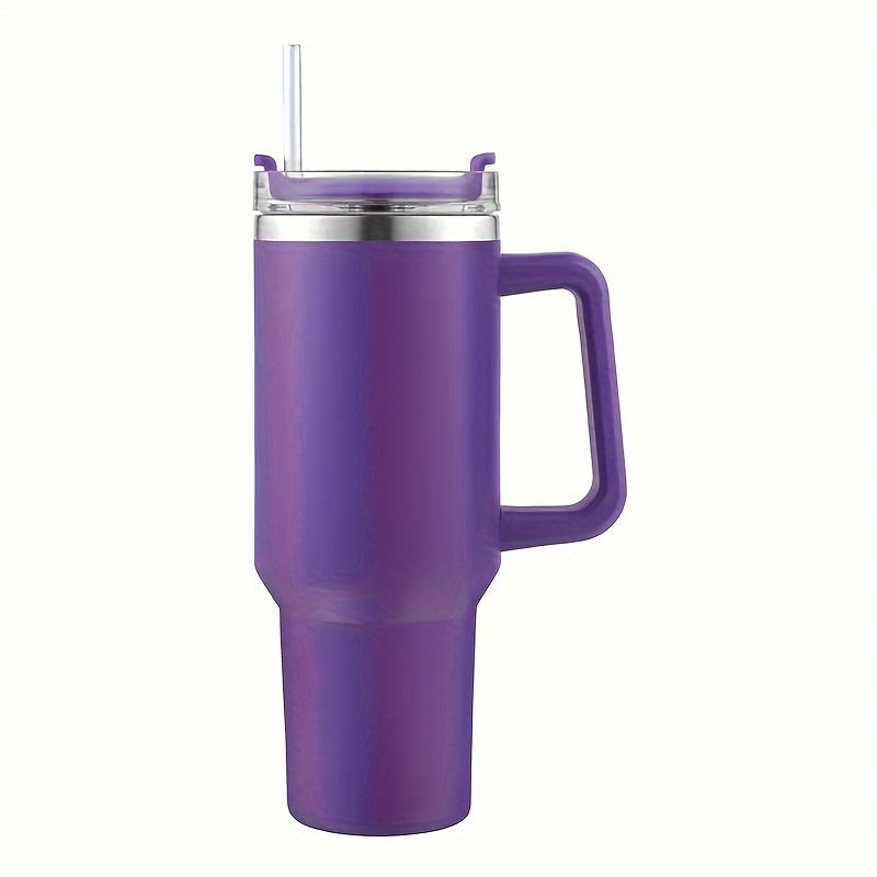 40oz Insulated Stainless Steel Tumbler with Handle and Straw Lid Leak-Proof Travel Mug