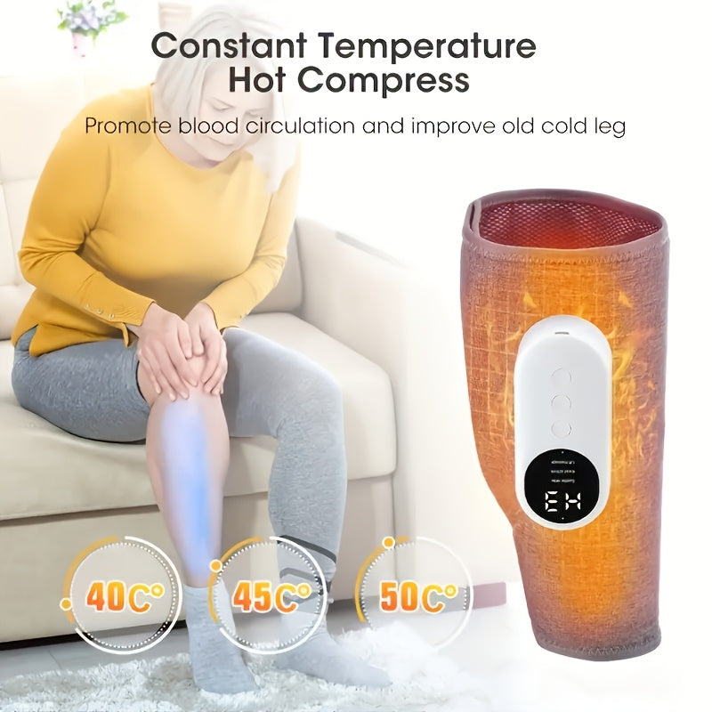 Cordless Leg Massager with Compression, Adjustable Intensity and Temperature