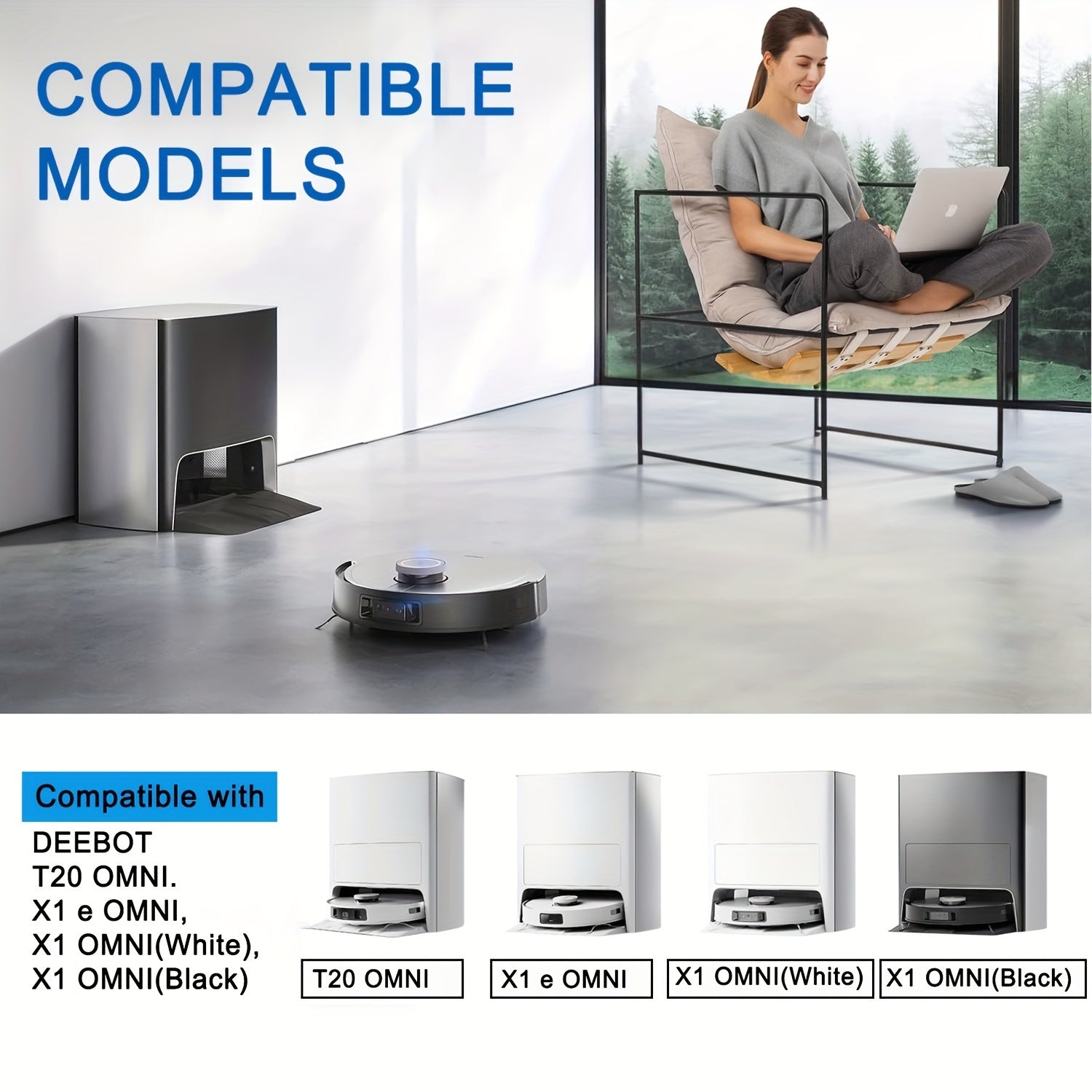 Robot Vacuum Cleaner Dust Bags Set for T20 Omni T20e X1 Omni Replacement Accessories