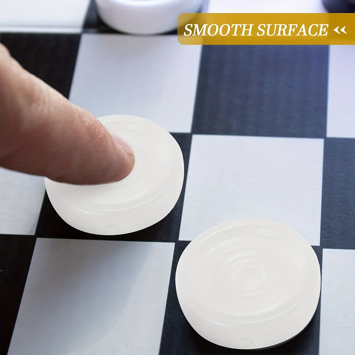 32 Black and White Plastic Backgammon and Chess Pieces for Board Games