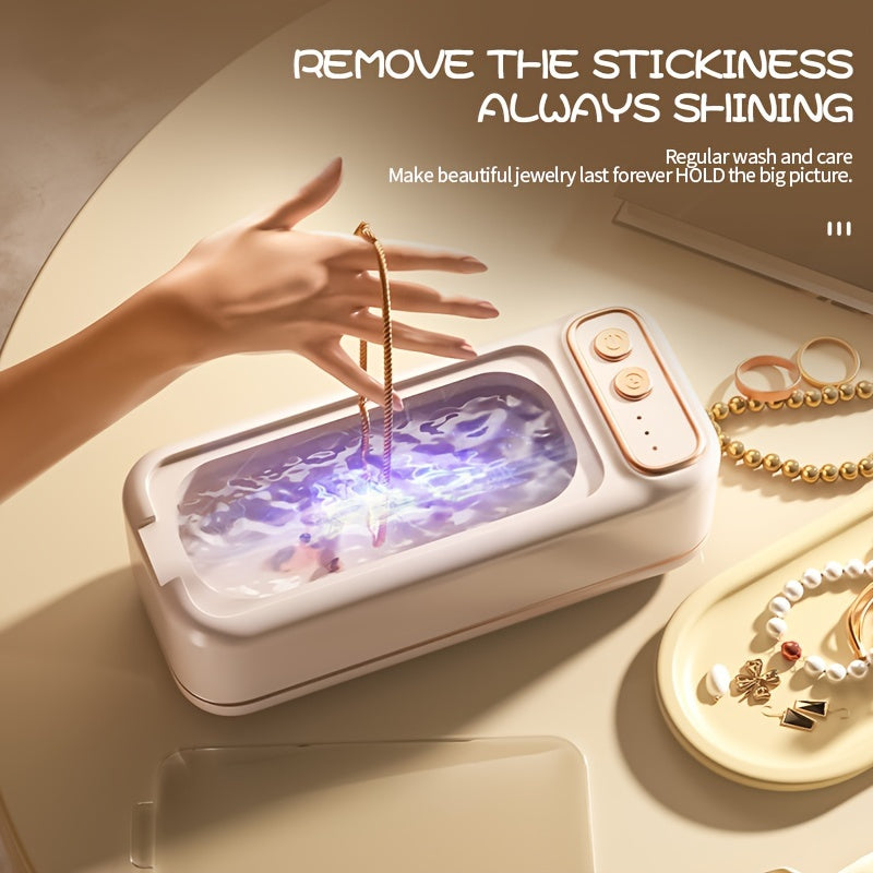 USB Rechargeable Jewelry and Eyeglass Cleaner High-Efficiency Vibration Home Use