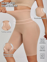 Seamless Tummy Control Panties with Waist Cincher and Butt Lifter Nylon Elastane High Waist Shaping Underwear