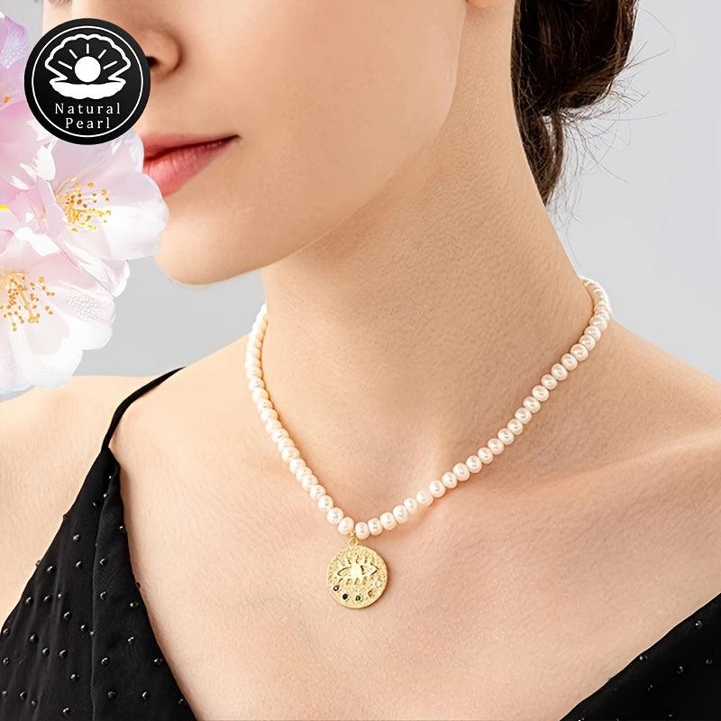 "Qabila va Klassik Uslubda Shirin Suv Marvaridlaridan Yasalgan Bezak - Tabiiy 5-6mm Marvaridlar, Iyul Tug'ilgan Kuni To'pi, Sovg'a Qutisi bilan Birga - Halloween, Sovg'alar va Tadbirlar uchun Mukammal - Har Yilning Har Qanday Vaqti uchun Mos Bo'lgan Asar"