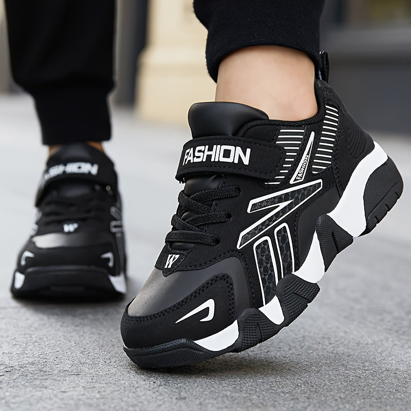 Toddler Boys Girls Sneakers Casual Sports Style Low Top PU Upper TPR Sole Non-Slip Running Shoes